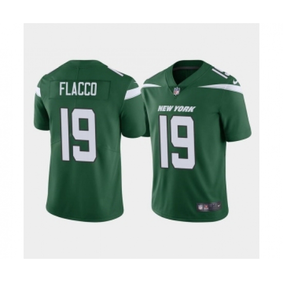 Men's New York Jets #19 Joe Flacco Green Vapor Limited Stitched Jersey - Ujersey