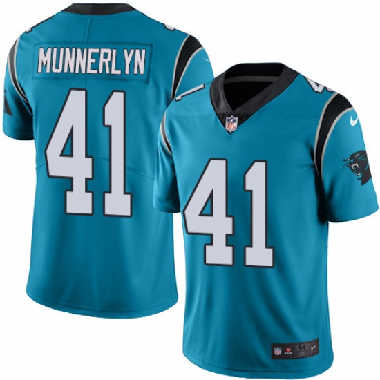 Men's Nike Carolina Panthers #41 Captain Munnerlyn Blue Alternate Vapor Untouchable Limited Player NFL Jersey - Ujersey