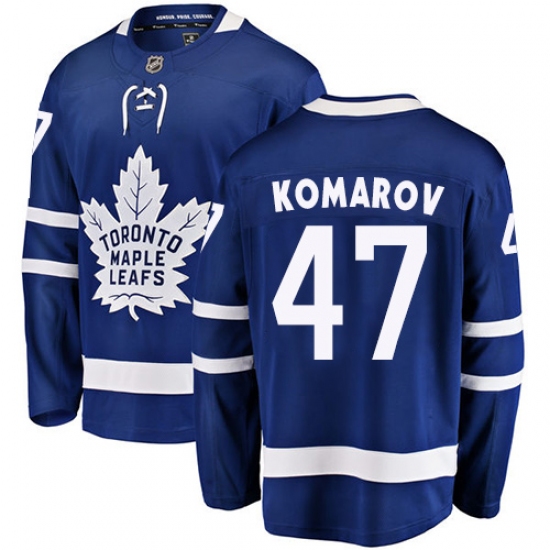 Men's Toronto Maple Leafs #47 Leo Komarov Fanatics Branded Royal Blue Home Breakaway NHL Jersey - Ujersey
