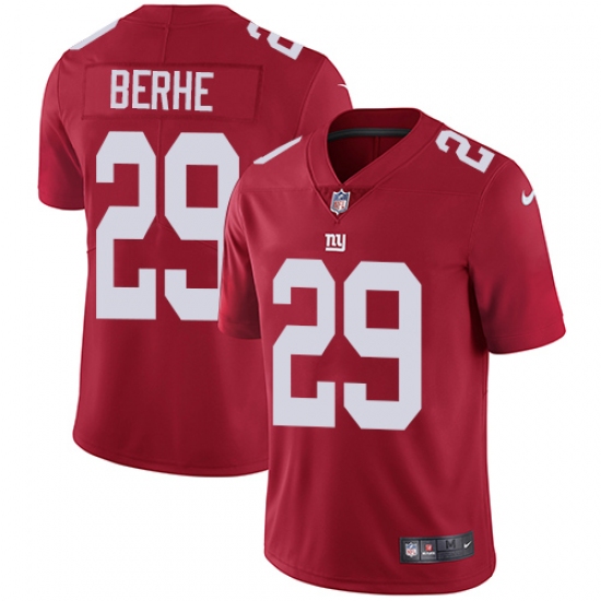 Youth Nike New York Giants #29 Nat Berhe Elite Red Alternate NFL Jersey - Ujersey