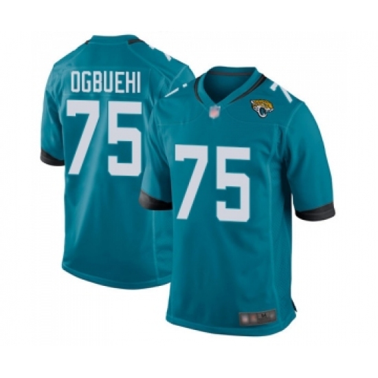 Men's Jacksonville Jaguars #75 Cedric Ogbuehi Game Teal Green Alternate Football Jersey - Ujersey