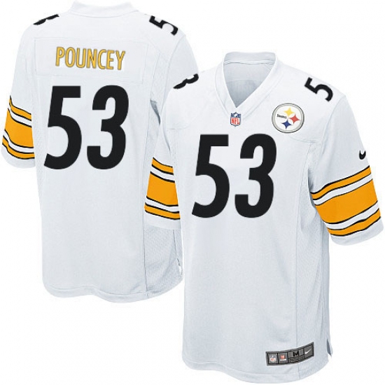 Men's Nike Pittsburgh Steelers #53 Maurkice Pouncey Game White NFL Jersey - Ujersey