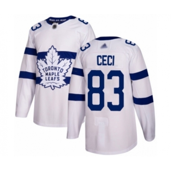 Men's Toronto Maple Leafs #83 Cody Ceci Authentic White 2018 Stadium Series Hockey Jersey - Ujersey