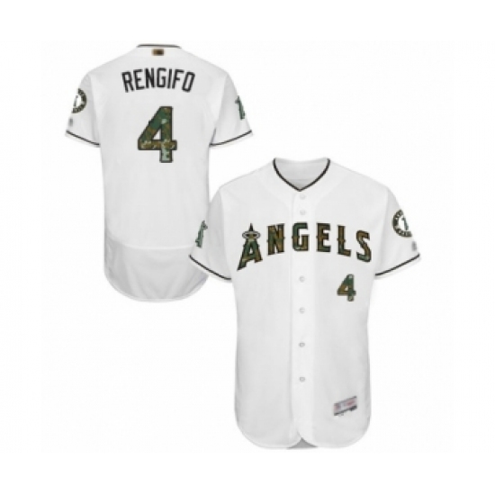 Men's Los Angeles Angels of Anaheim #4 Luis Rengifo Authentic White 2016 Memorial Day Fashion Flex Base Baseball Player Jersey - Ujersey