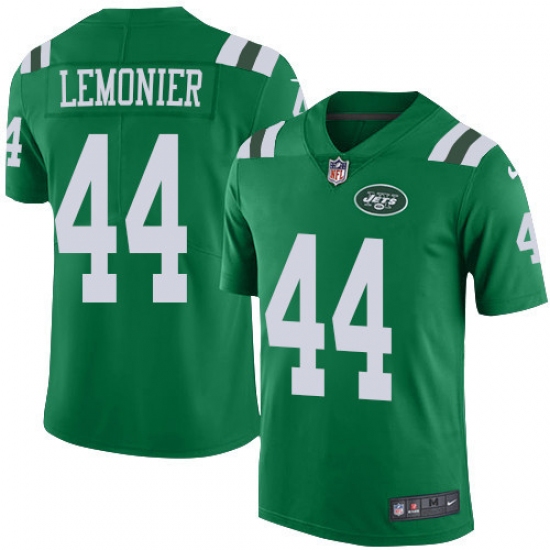 Men's Nike New York Jets #44 Corey Lemonier Limited Green Rush Vapor Untouchable NFL Jersey - Ujersey