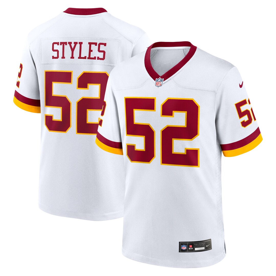Men's Washington Commanders Sonny Styles Nike White Game Super Bowl Era Jersey - Ujersey