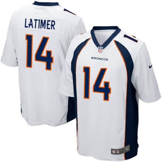 Men's Nike Denver Broncos #14 Cody Latimer Game White NFL Jersey - Ujersey