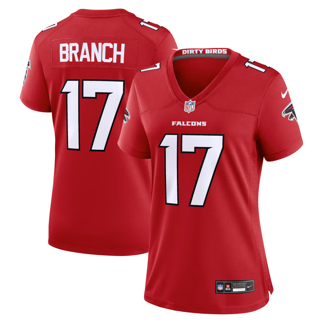Women's Atlanta Falcons Zachariah Branch Nike Red Team Game Jersey - Ujersey