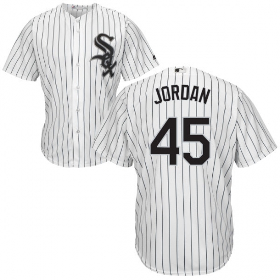 Men's Majestic Chicago White Sox #45 Michael Jordan Replica White Home Cool Base MLB Jersey - Ujersey