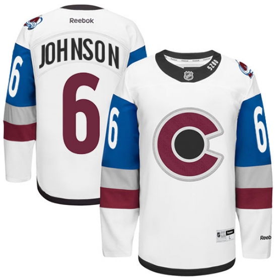 Men's Reebok Colorado Avalanche #6 Erik Johnson Authentic White 2016 Stadium Series NHL Jersey - Ujersey