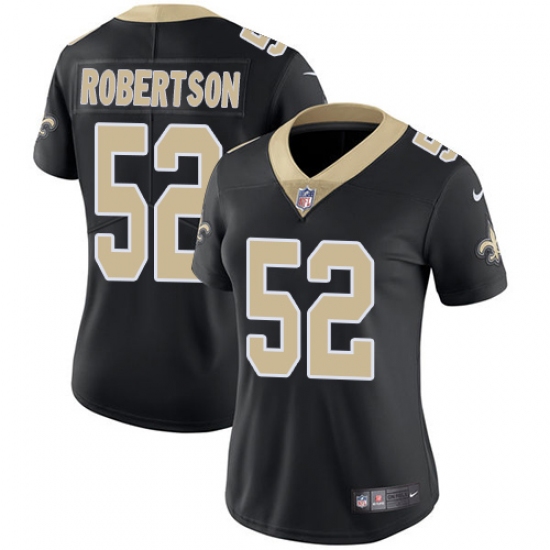Women's Nike New Orleans Saints #52 Craig Robertson Black Team Color Vapor Untouchable Limited Player NFL Jersey - Ujersey