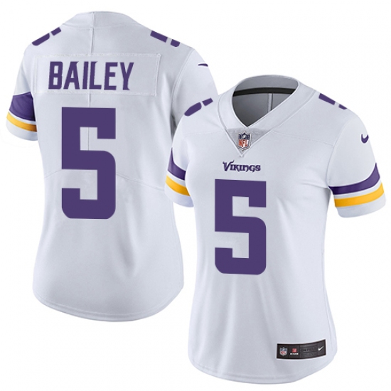 Women's Nike Minnesota Vikings #5 Dan Bailey White Vapor Untouchable Limited Player NFL Jersey - Ujersey