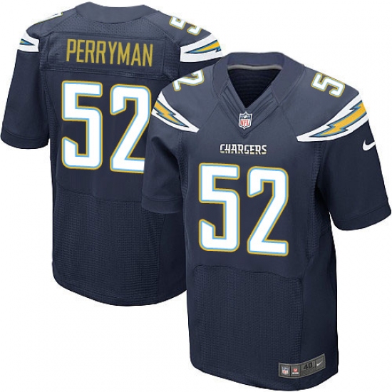Men's Nike Los Angeles Chargers #52 Denzel Perryman Elite Navy Blue Team Color NFL Jersey - Ujersey