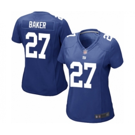 Women's New York Giants #27 Deandre Baker Game Royal Blue Team Color Football Jersey - Ujersey