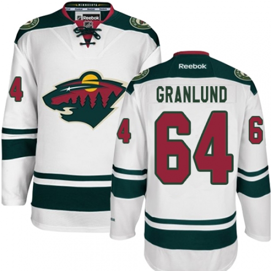 Youth Reebok Minnesota Wild #64 Mikael Granlund Authentic White Away NHL Jersey - Ujersey