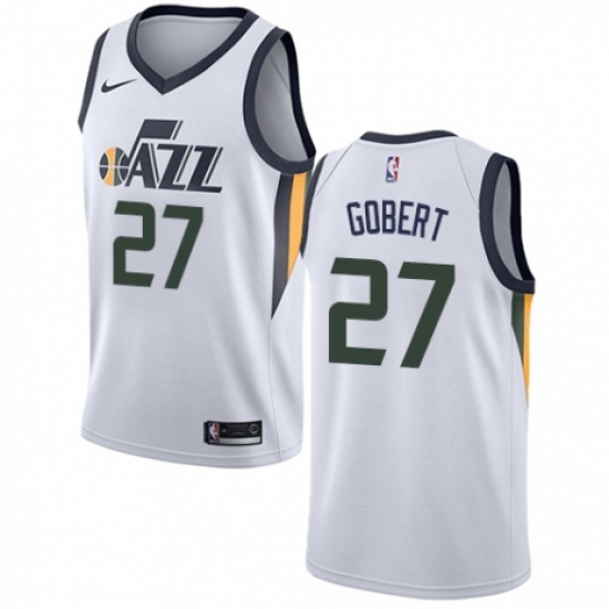 Men's Nike Utah Jazz #27 Rudy Gobert Swingman NBA Jersey - Association Edition - Ujersey