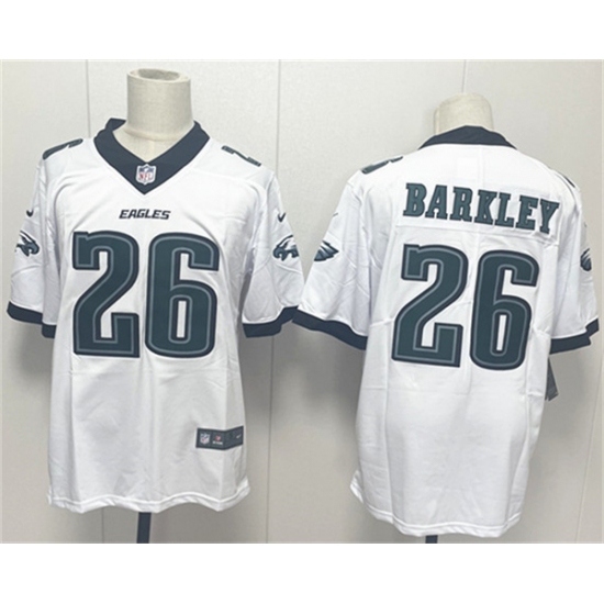 Men's Philadelphia Eagles #26 Saquon Barkley White 2024 New Vapor Untouchable Limited Football Stitched Jersey - Ujersey