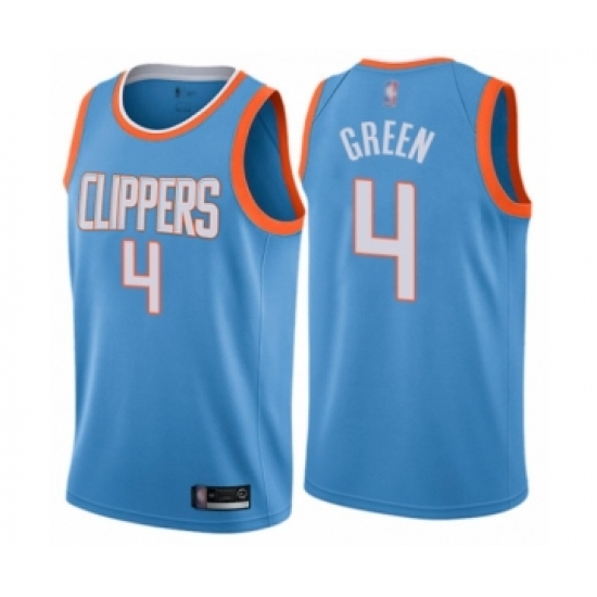 Youth Los Angeles Clippers #4 JaMychal Green Swingman Blue Basketball Jersey - City Edition
