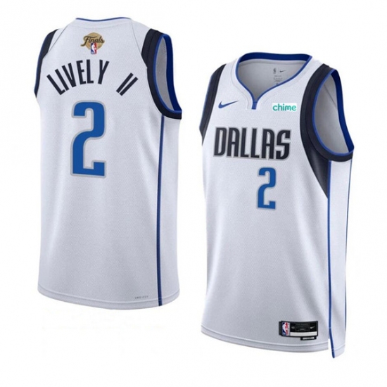 Men's Dallas Mavericks #2 Dereck Lively II White 2024 Finals Association Edition Stitched Basketball Jersey - Ujersey