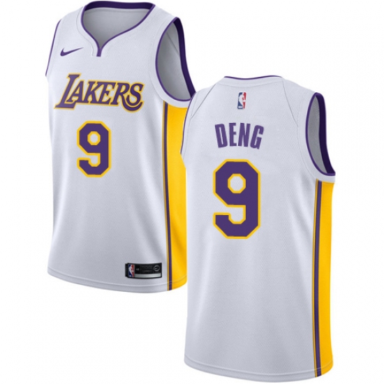 Youth Nike Los Angeles Lakers #9 Luol Deng Swingman White NBA Jersey - Association Edition - ujerseystore