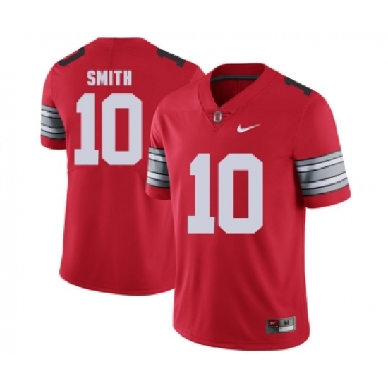 Ohio State Buckeyes 10 Troy Smith Red 2018 Spring Game College Football Limited Jersey - Ujersey