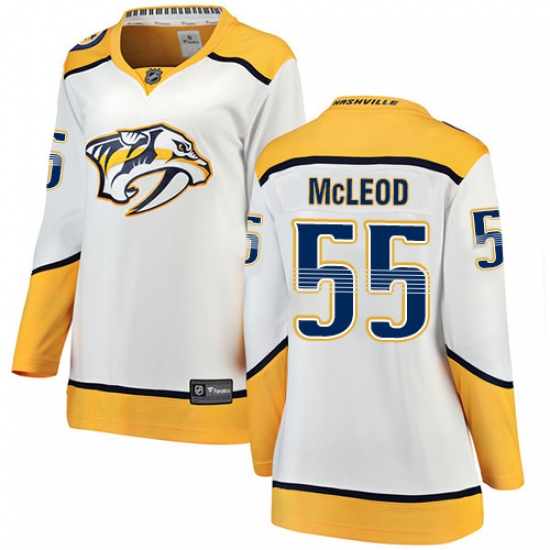 Women's Nashville Predators #55 Cody McLeod Fanatics Branded White Away Breakaway NHL Jersey - Ujersey