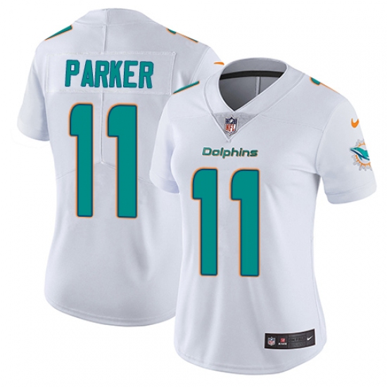 Women's Nike Miami Dolphins #11 DeVante Parker White Vapor Untouchable Limited Player NFL Jersey - Ujersey