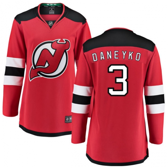 Women's New Jersey Devils #3 Ken Daneyko Fanatics Branded Red Home Breakaway NHL Jersey - Ujersey