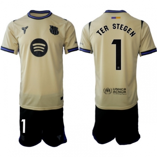 Men FC Barcelona 2026 Soccer Jerseys Beige #1 TER STEGEN