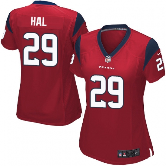 Women's Nike Houston Texans #29 Andre Hal Game Red Alternate NFL Jersey - Ujersey