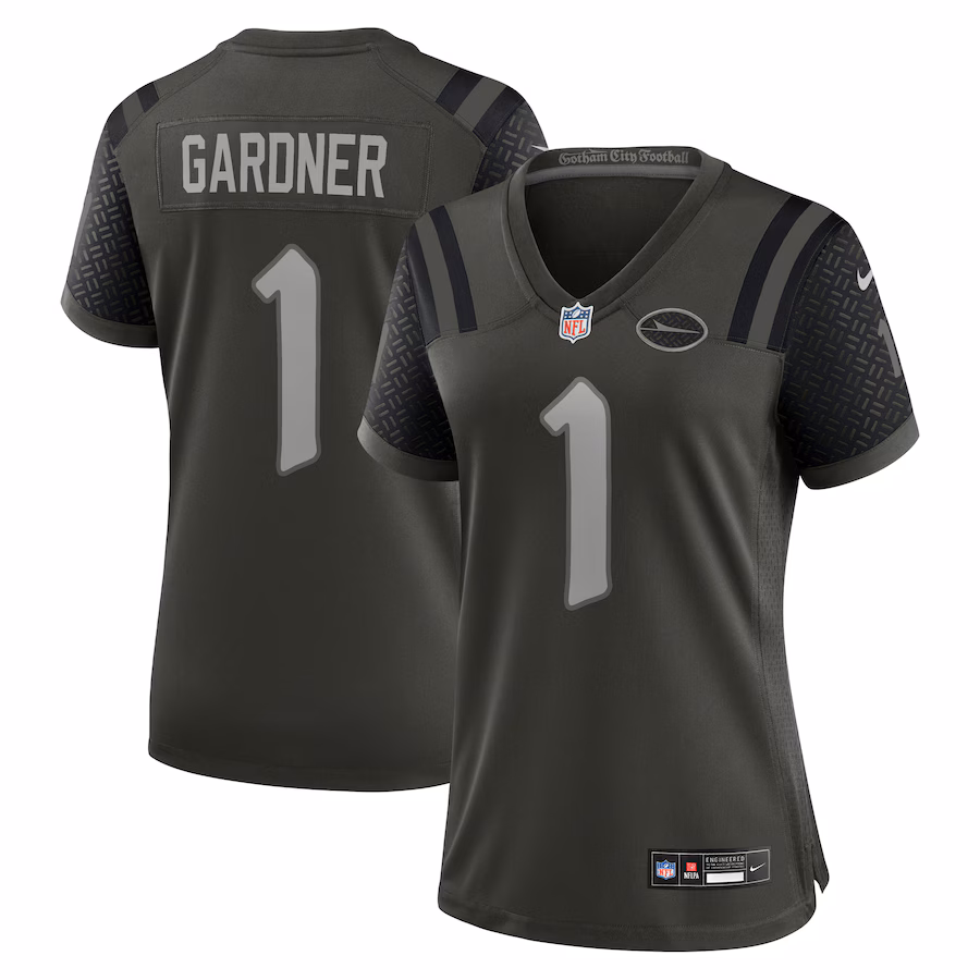 Women's New York Jets Ahmad Sauce Gardner Nike Gotham Green 2025 Rivalries Collection Game Jersey - Ujersey