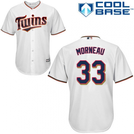 Youth Majestic Minnesota Twins #33 Justin Morneau Authentic White Home Cool Base MLB Jersey - Ujersey