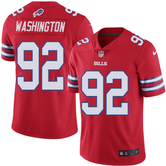 Youth Nike Buffalo Bills #92 Adolphus Washington Limited Red Rush Vapor Untouchable NFL Jersey - Ujersey