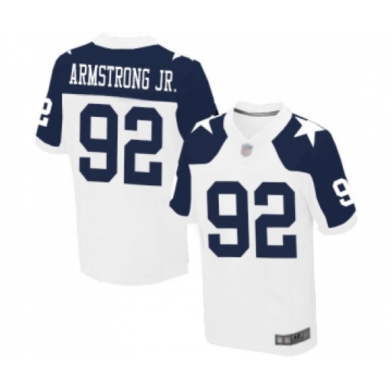 Men's Dallas Cowboys #92 Dorance Armstrong Jr. Elite White Throwback Alternate Football Jersey - Ujersey
