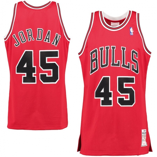 mitchell and ness Chicago Bulls #45 Michael Jordan Red Choose Swingman NBA Jersey - Ujersey
