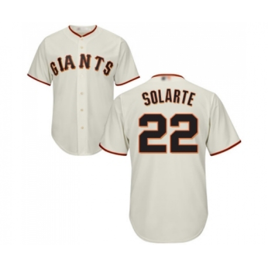 Youth San Francisco Giants #22 Yangervis Solarte Replica Cream Home Cool Base Baseball Jersey - Ujersey