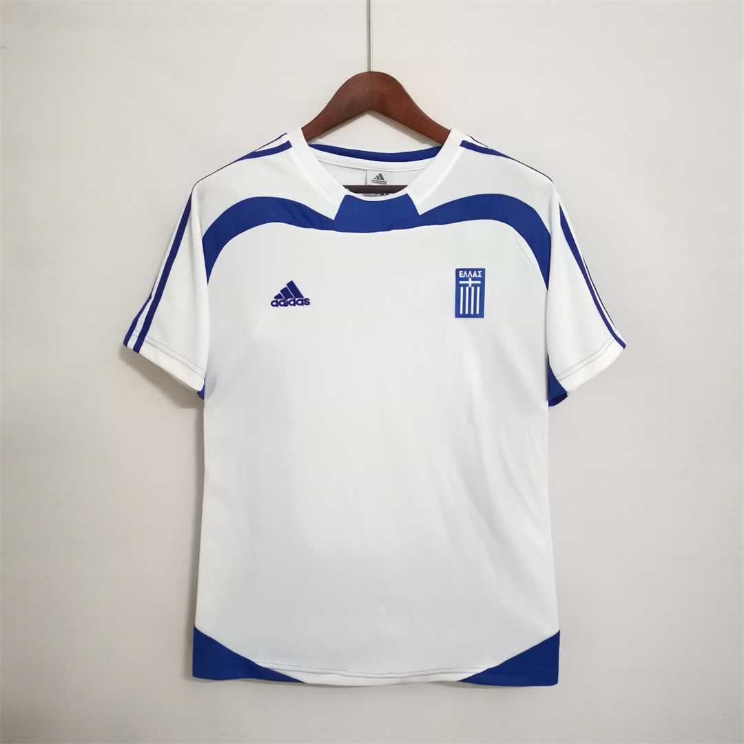 Greece Soccer Jersey Away Custom Shirt 2004 - U-jersey