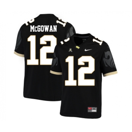 UCF Knights 12 Taj McGowan Black College Football Jersey - Ujersey