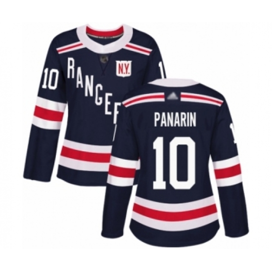 Women's New York Rangers #10 Artemi Panarin Authentic Navy Blue 2018 Winter Classic Hockey Jersey - Ujersey