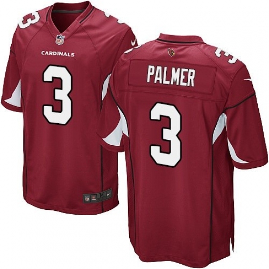 Men's Nike Arizona Cardinals #3 Carson Palmer Game Red Team Color NFL Jersey - Ujersey