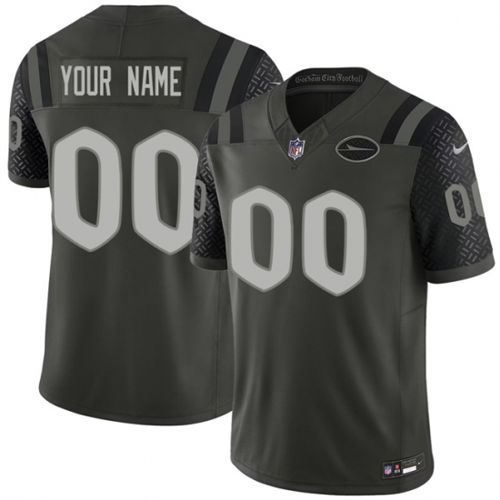 Men's New York Jets Active Player Custom Black 2025 F.U.S.E. “Rivalries” Vapor Limited Football Stitched Jersey - Ujersey
