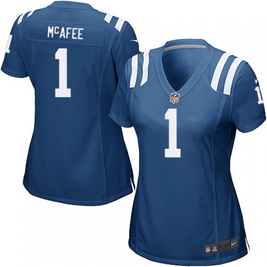 Women's Nike Indianapolis Colts #1 Pat McAfee Game Royal Blue Team Color NFL Jersey - Ujersey