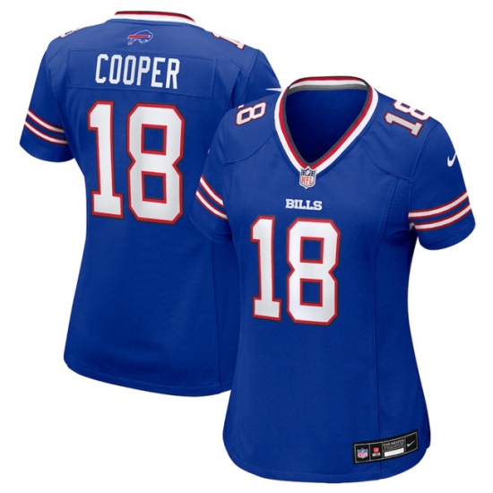 Women's Buffalo Bills #18 Amari Cooper Royal Stitched Football Jersey(Run Small) - Ujersey