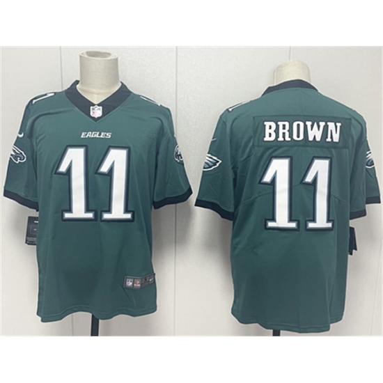 Men's Philadelphia Eagles #11 A.J. Brown Green 2024 New Vapor Untouchable Limited Football Stitched Jersey - Ujersey