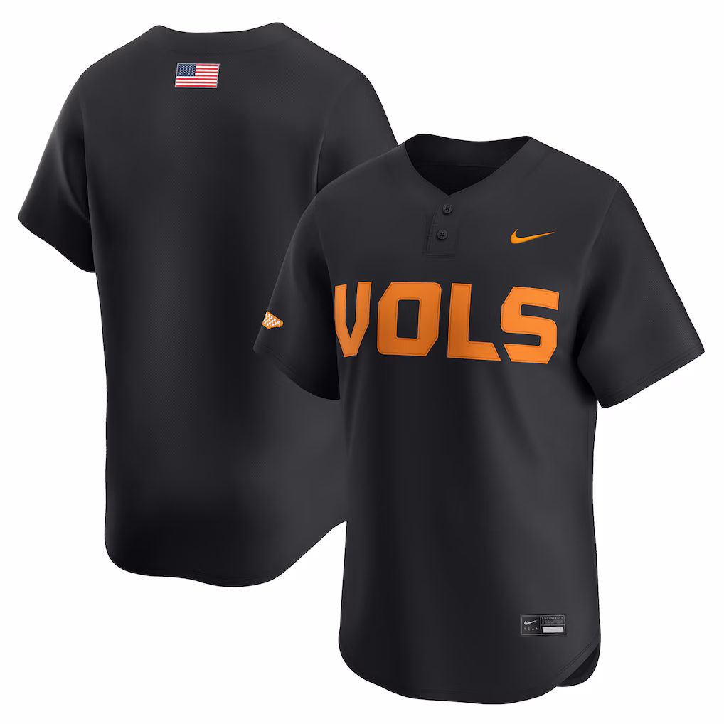 Men's Nike Black Tennessee Volunteers Alternate Limited Baseball Jersey - Ujersey NHL
