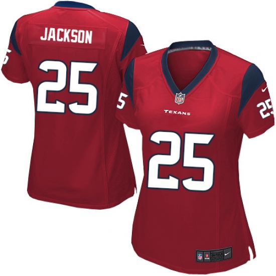 Women's Nike Houston Texans #25 Kareem Jackson Game Red Alternate NFL Jersey - Ujersey