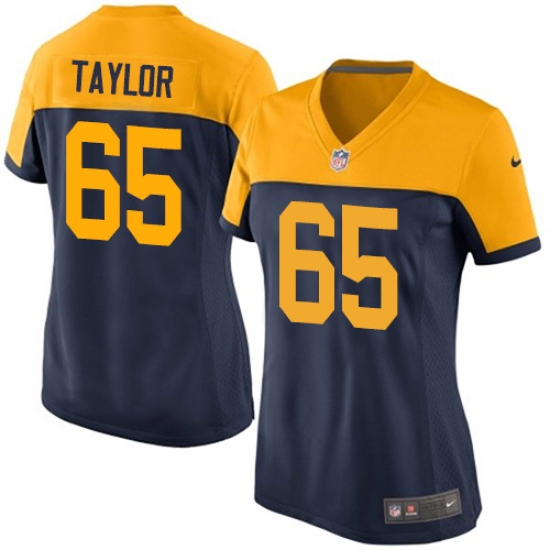Women's Nike Green Bay Packers #65 Lane Taylor Game Navy Blue Alternate NFL Jersey - Ujersey