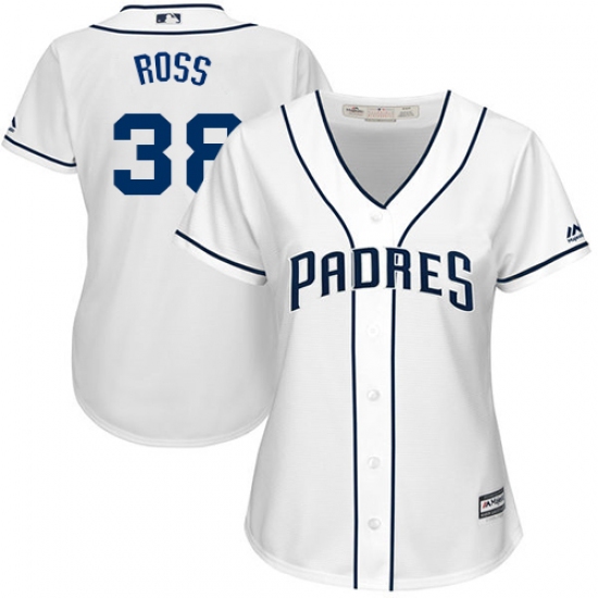 Women's Majestic San Diego Padres #38 Tyson Ross Authentic White Home Cool Base MLB Jersey - Ujersey