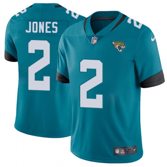 Youth Nike Jacksonville Jaguars #2 Landry Jones Teal Green Alternate Vapor Untouchable Limited Player NFL Jersey - Ujersey