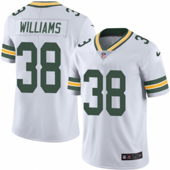 Youth Nike Green Bay Packers #38 Tramon Williams White Vapor Untouchable Elite Player NFL Jersey - Ujersey